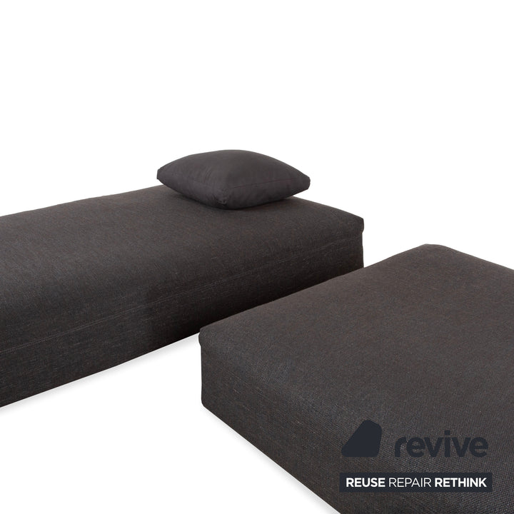 Désirée Italia Monopoli Stoff Ecksofa Couch Grau