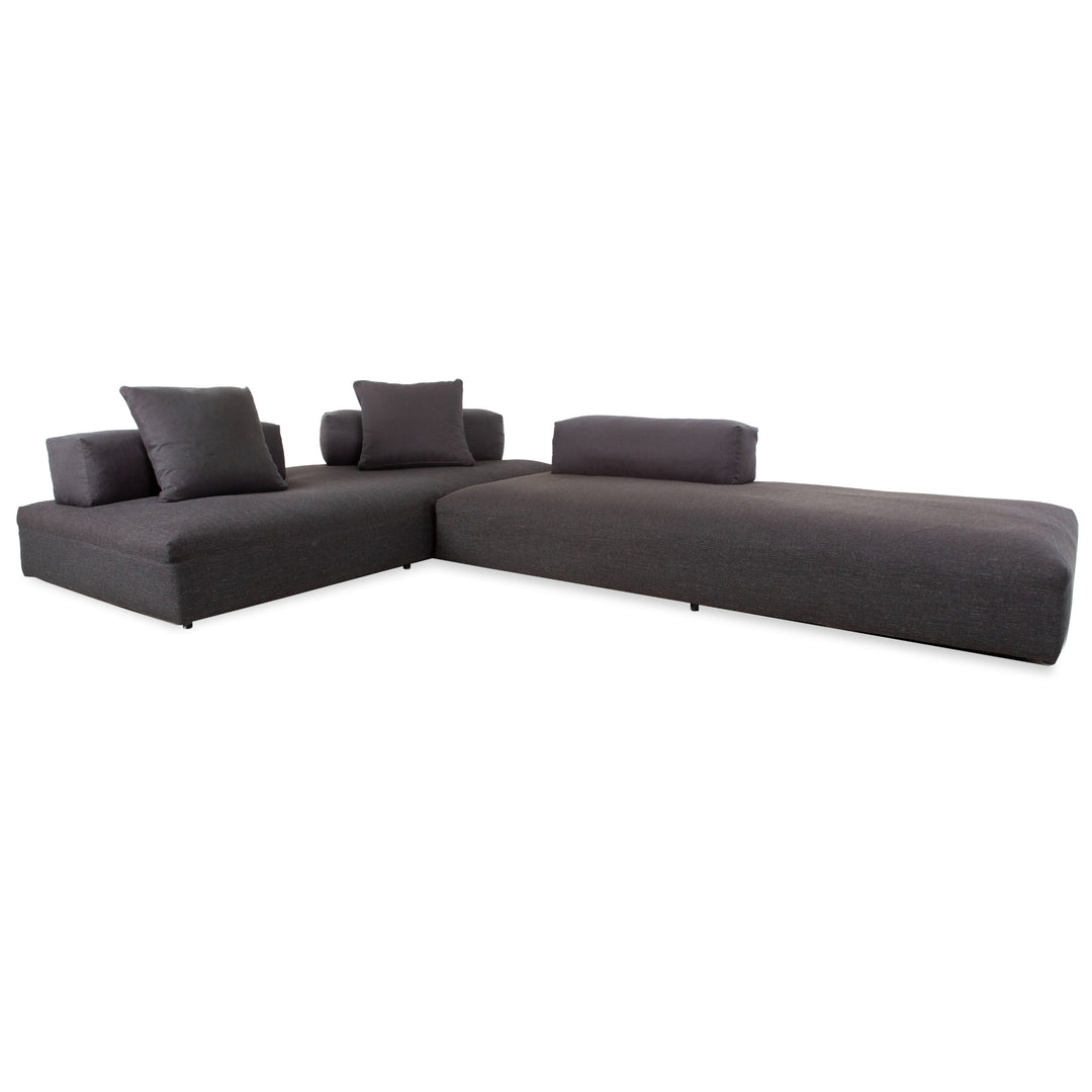 Désirée Italia Monopoli Stoff Ecksofa Couch Grau