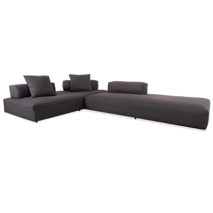 Désirée Italia Monopoli Stoff Ecksofa Couch Grau