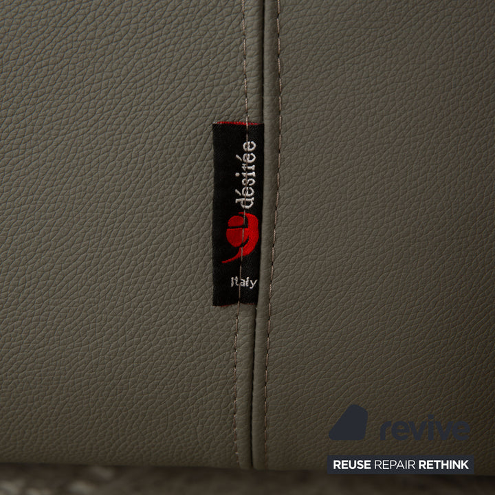 désirée Leder Ecksofa Grau Sofa Recamiere Links Couch