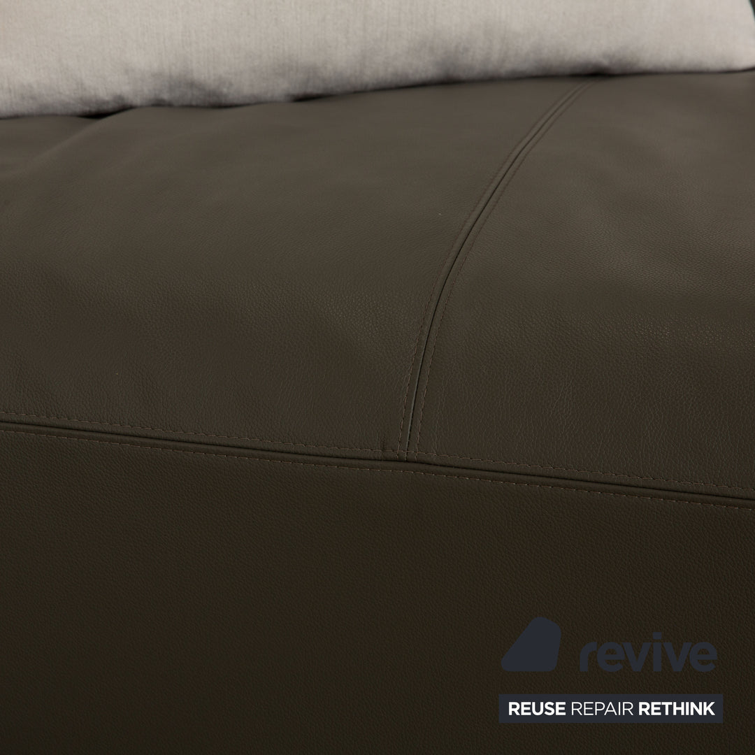 désirée Leder Ecksofa Grau Sofa Recamiere Links Couch