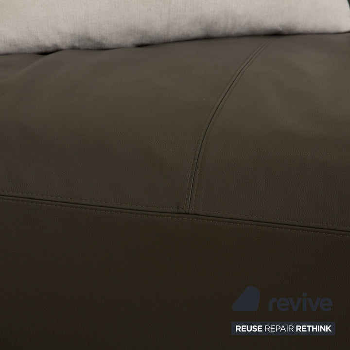 désirée Leder Ecksofa Grau Sofa Recamiere Links Couch