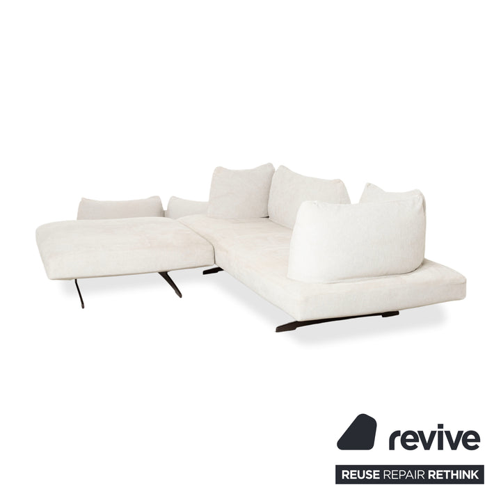 Canapé d'angle en tissu Désirée Lovely Day Crème Beige Blanc Canapé Modulaire