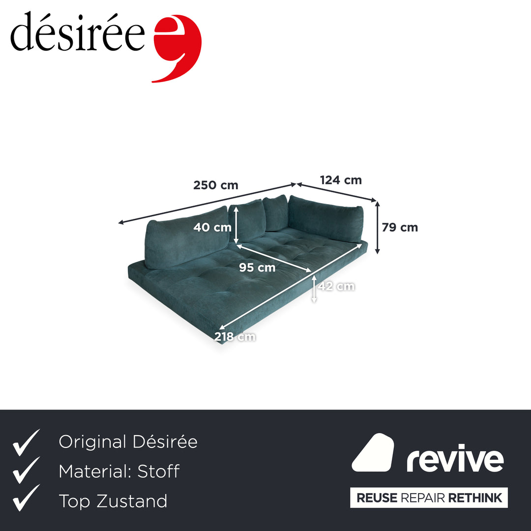 Desireé Lovely Day Fabric Four-Seater Green Mint Sage Daybed Sofa