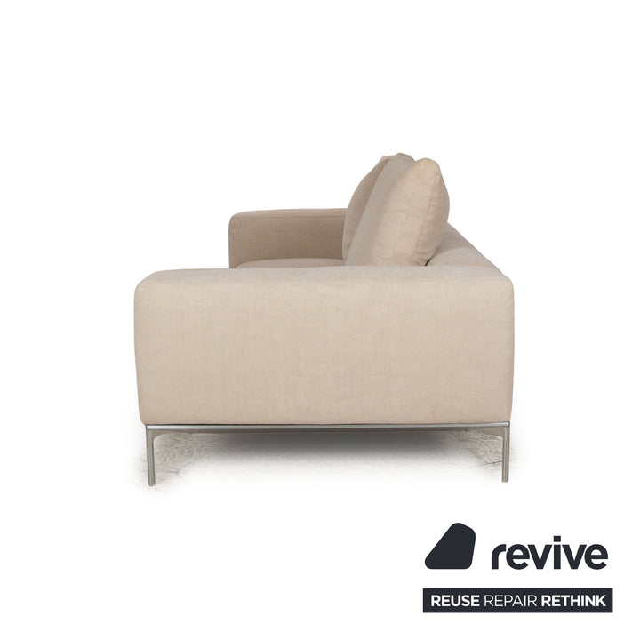 Désirée Savoy Stoff Dreisitzer Creme Sofa Couch