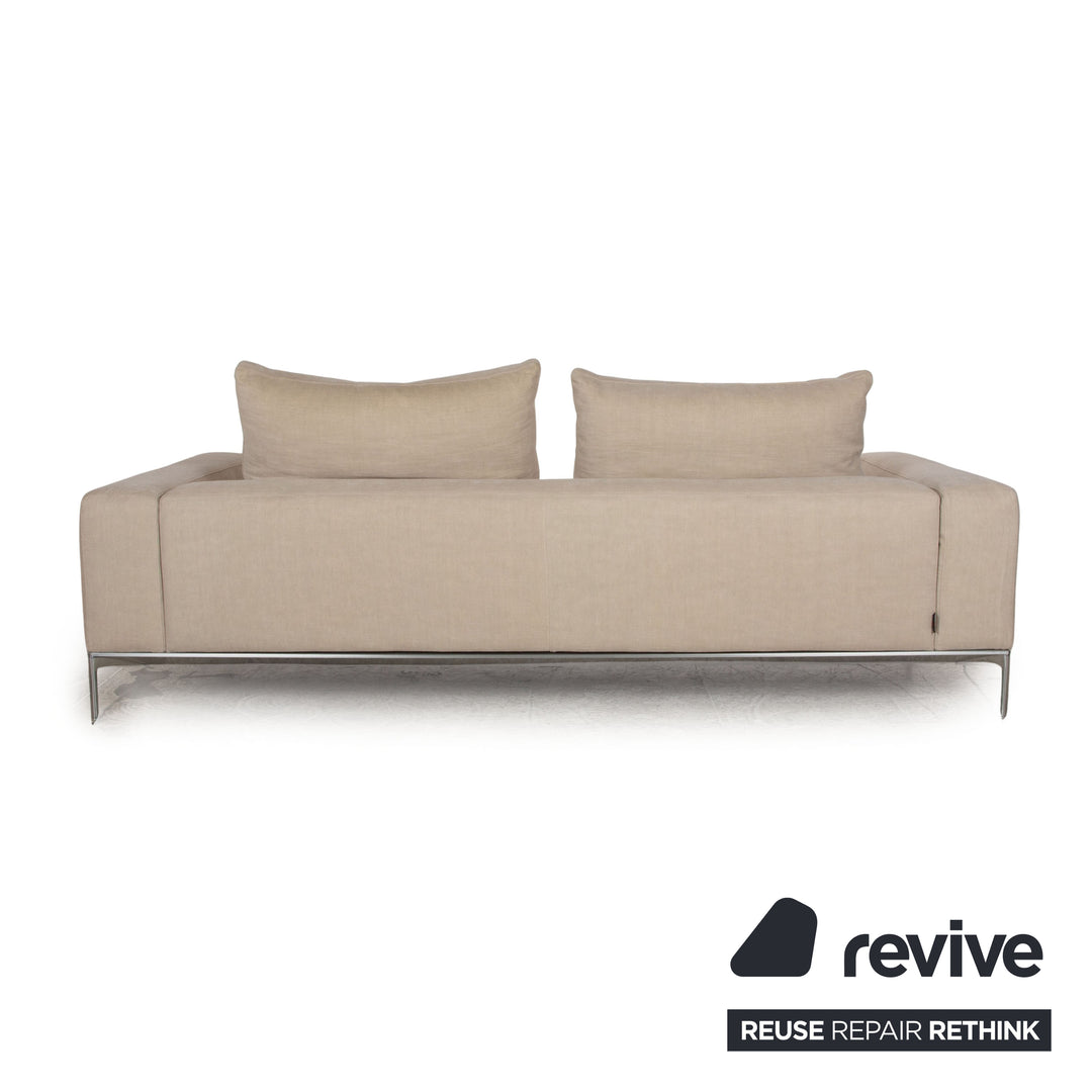 Désirée Savoy Stoff Dreisitzer Creme Sofa Couch