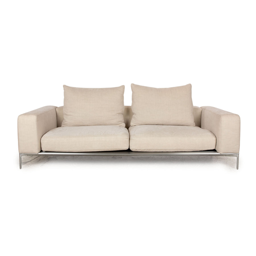 Désirée Savoy Fabric Three Seater Cream Sofa Couch