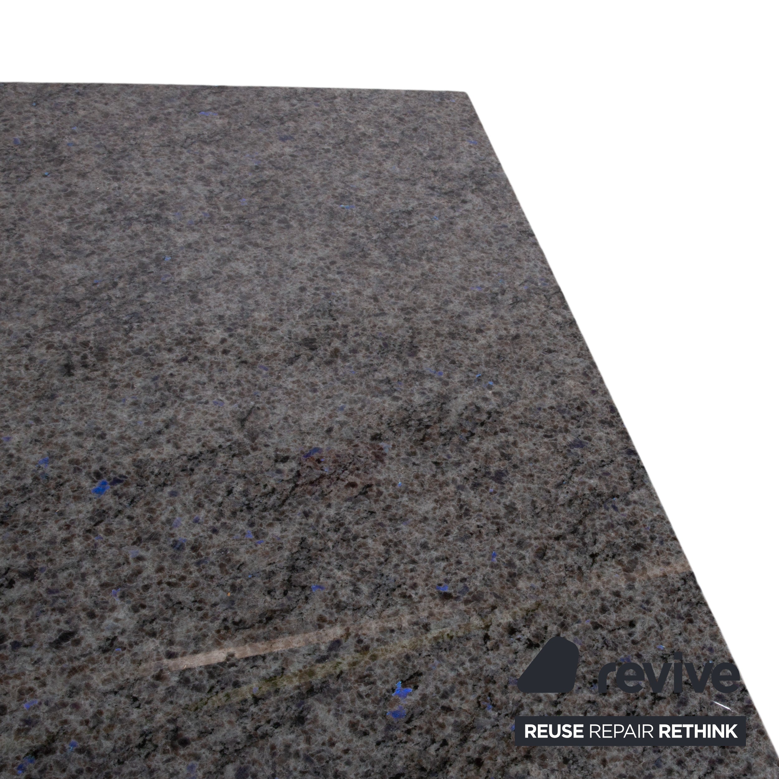 Draenert 1226 Granite Coffee Table Stainless Steel Grey Stone