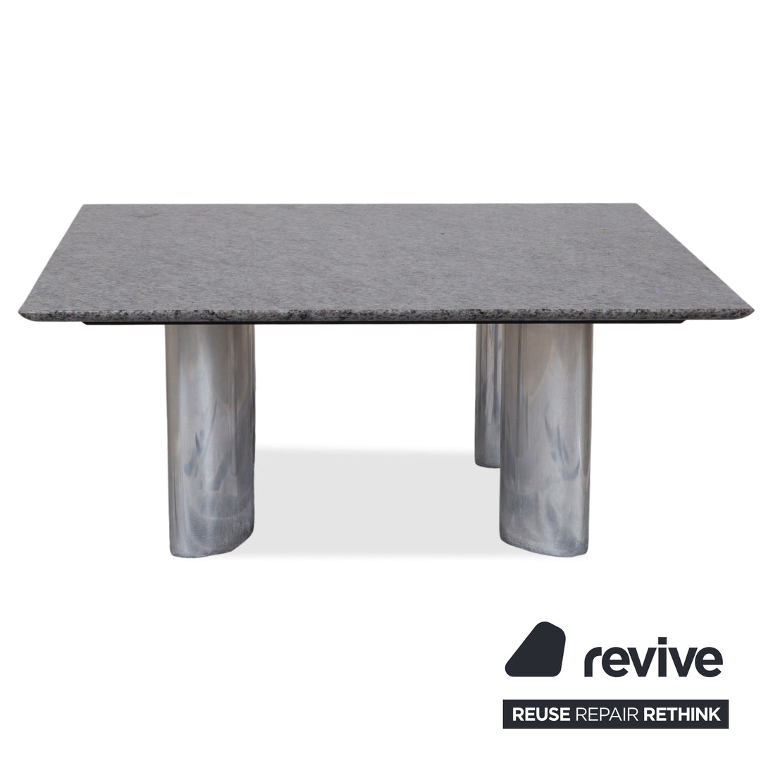 Draenert 1226 Granit Couchtisch Edelstahl Grau Stein