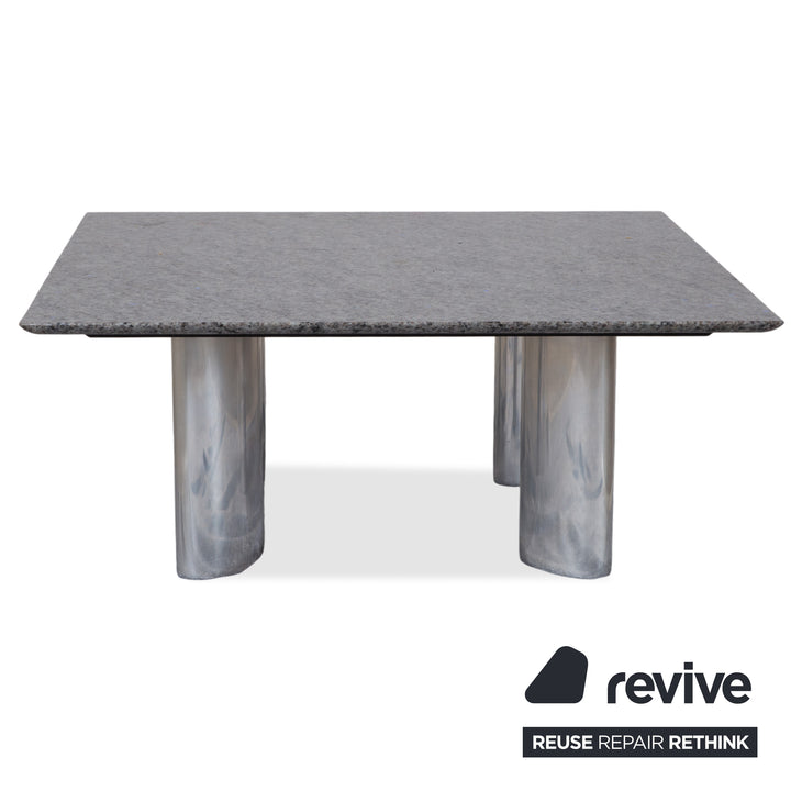 Draenert 1226 Granit Couchtisch Edelstahl Grau Stein