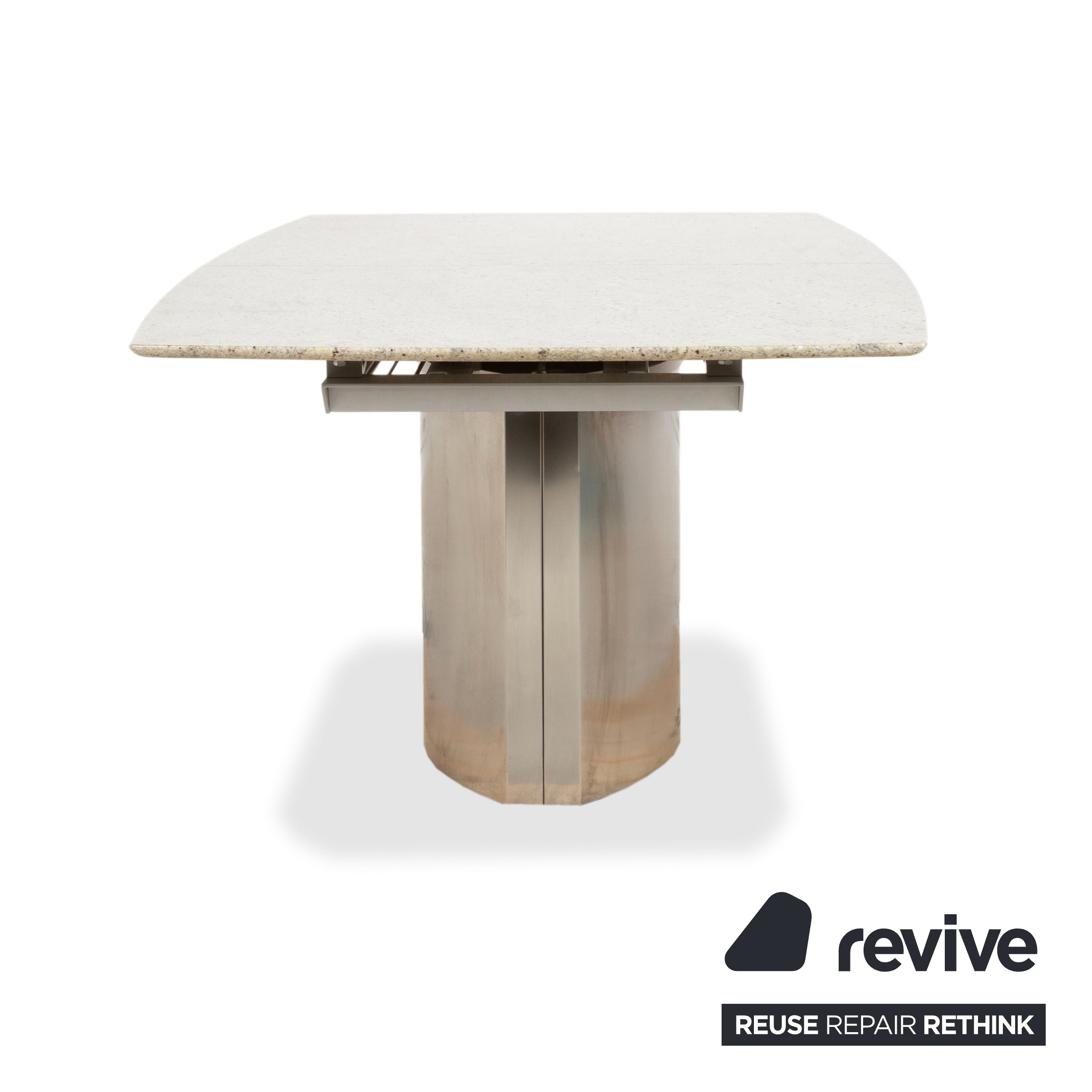 Draenert 1226 granite dining table stainless steel manual extension function