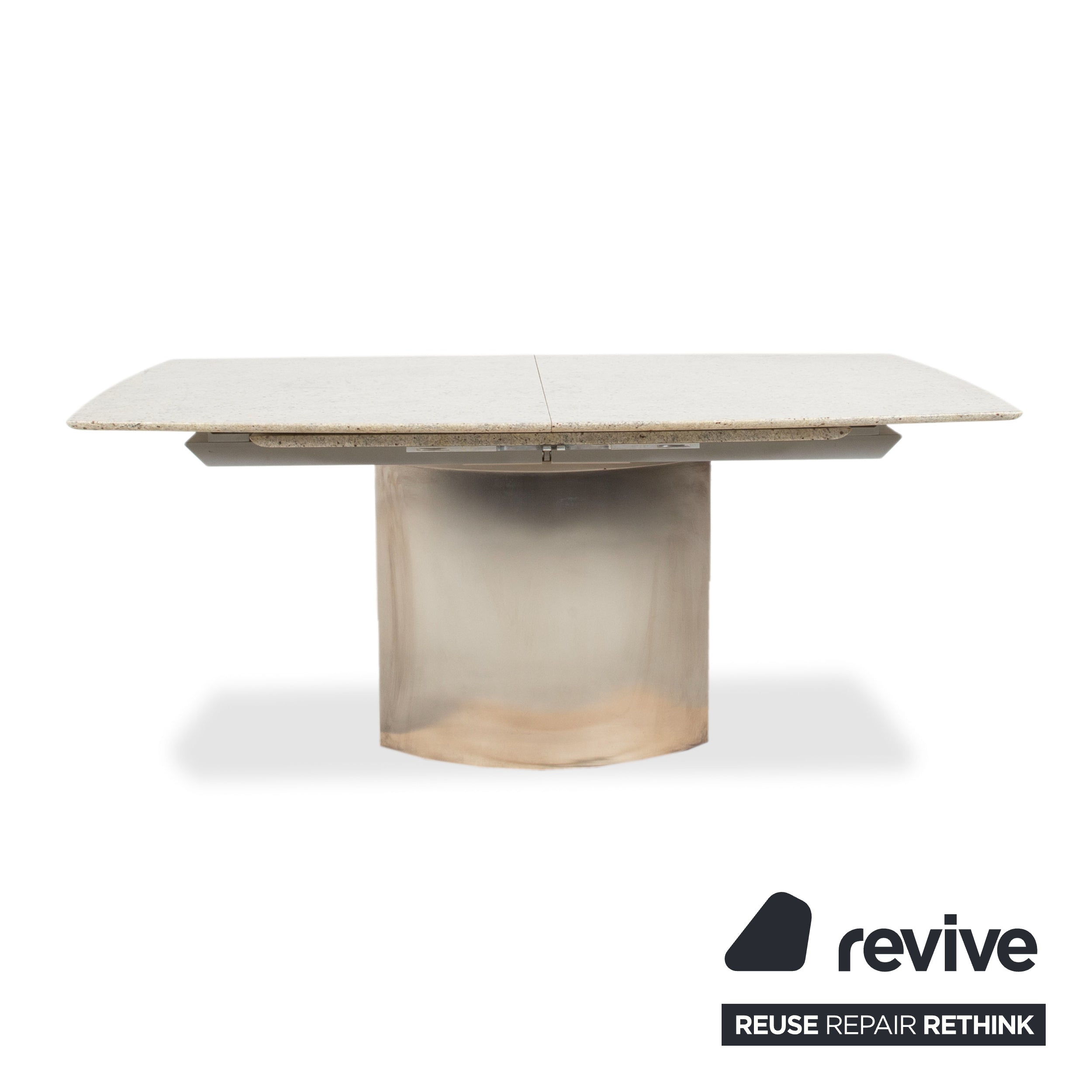 Draenert 1226 granite dining table stainless steel manual extension function
