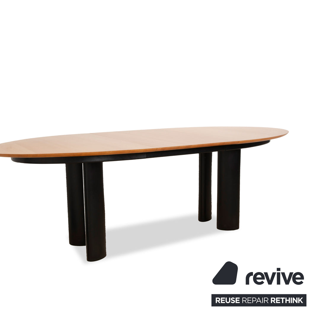 Draenert 1226 table à manger en bois marron noir fonction extensible 170/230 x 74 x 104