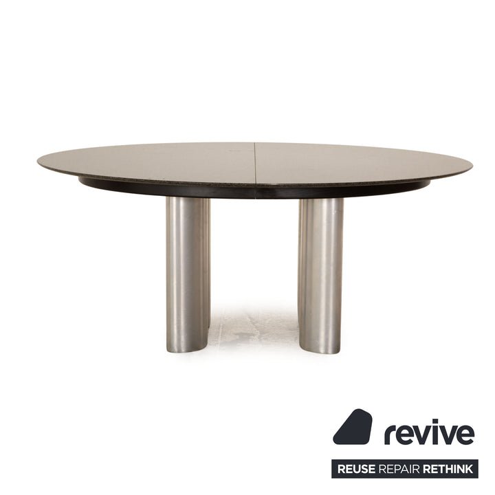 Draenert 1226 Nero Assoluto granite dining table black extendable function 170/270 x 73 x 105