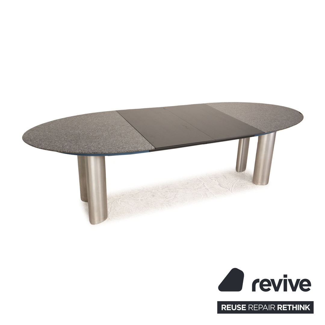 Draenert 1226 Stein Esstisch Granit Grau Ausziehfunktion 170/270 x 74 x 105 cm