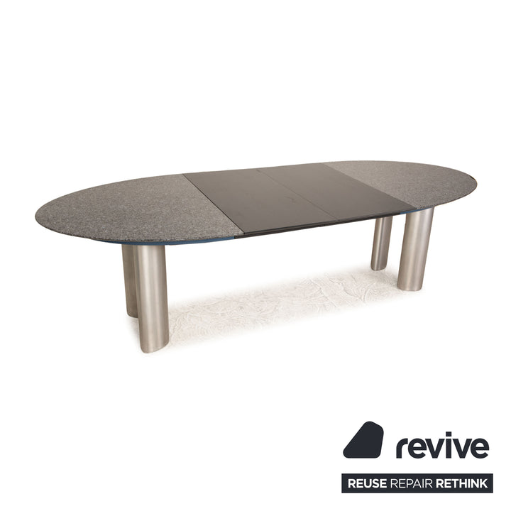 Draenert 1226 Stein Esstisch Granit Grau Ausziehfunktion 170/270 x 74 x 105 cm