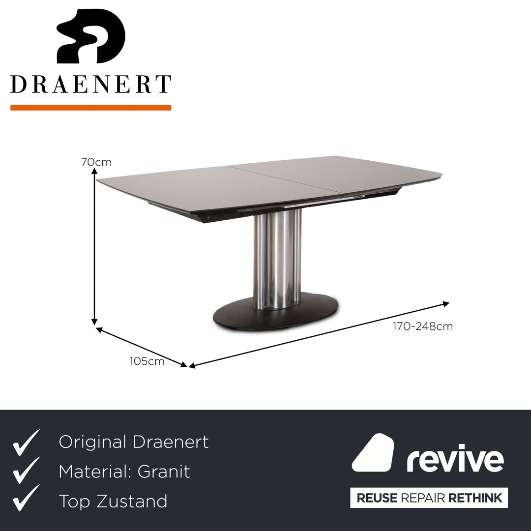 Draenert Adler 1 Granit Esstisch Schwarz ausziehbar 170-248 x 105cm