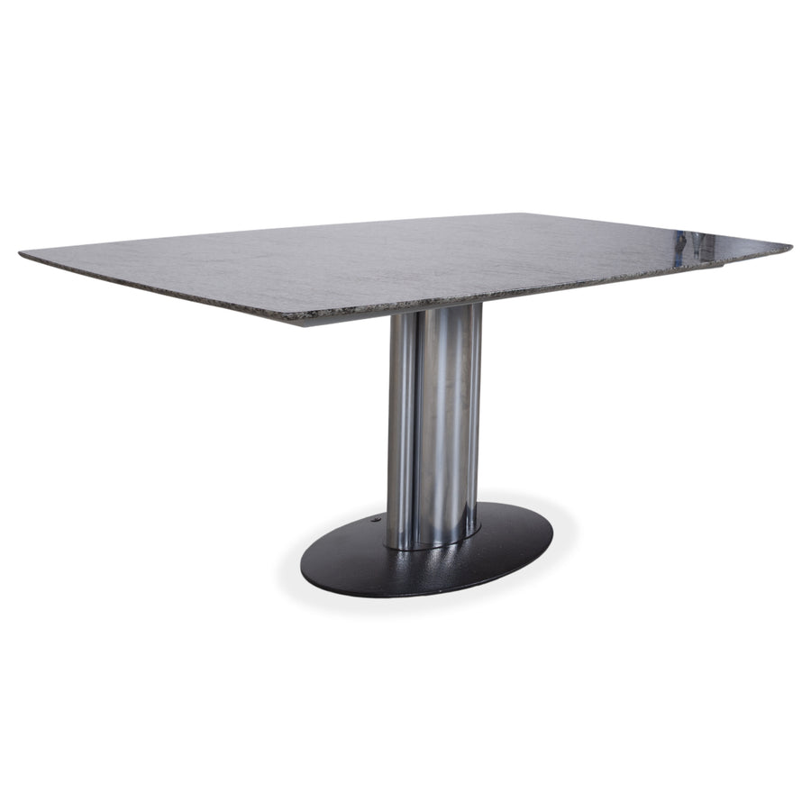 Table de salle à manger Draenert Adler 1224 en granit gris argenté 170 x 105 cm