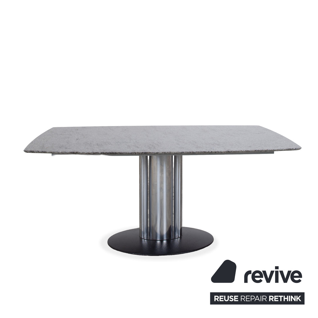 Draenert Adler 1224 Granite Dining Table Grey Silver 170 x 105 cm