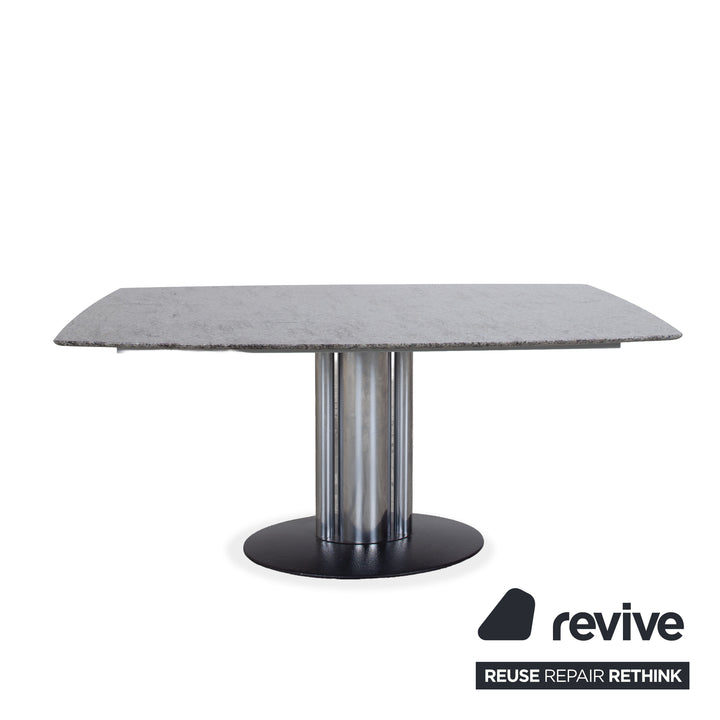 Draenert Adler 1224 Granite Dining Table Grey Silver 170 x 105 cm