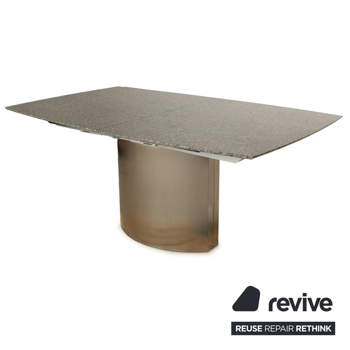 Table à manger extensible en pierre granit gris Draenert Adler 1224, 210-255 x 75 x 105 cm