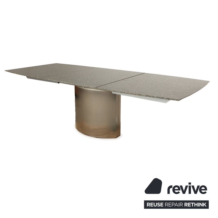 Table à manger extensible en pierre granit gris Draenert Adler 1224, 210-255 x 75 x 105 cm