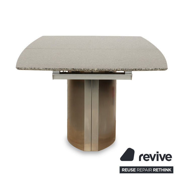 Table à manger extensible en pierre granit gris Draenert Adler 1224, 210-255 x 75 x 105 cm