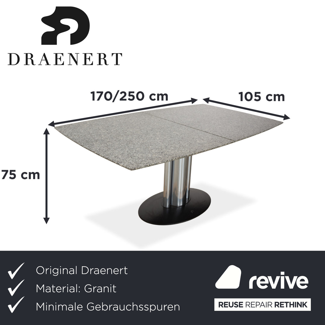Table de salle à manger extensible Draenert Adler 2, gris granit