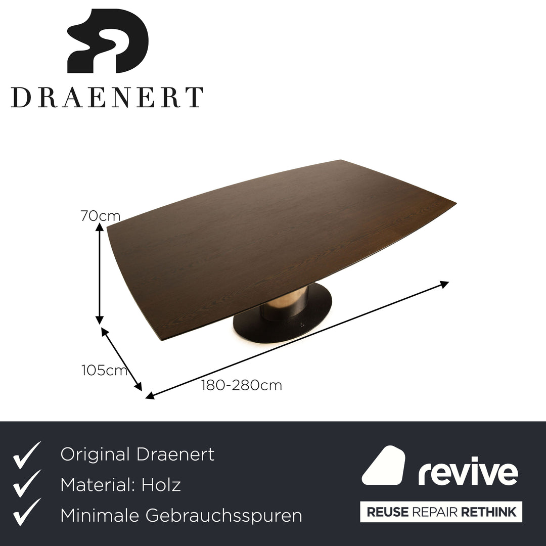 Draenert Adler 2 No. 1224 Dining Table Brown 180/220cm x 105cm Wood Extension Function