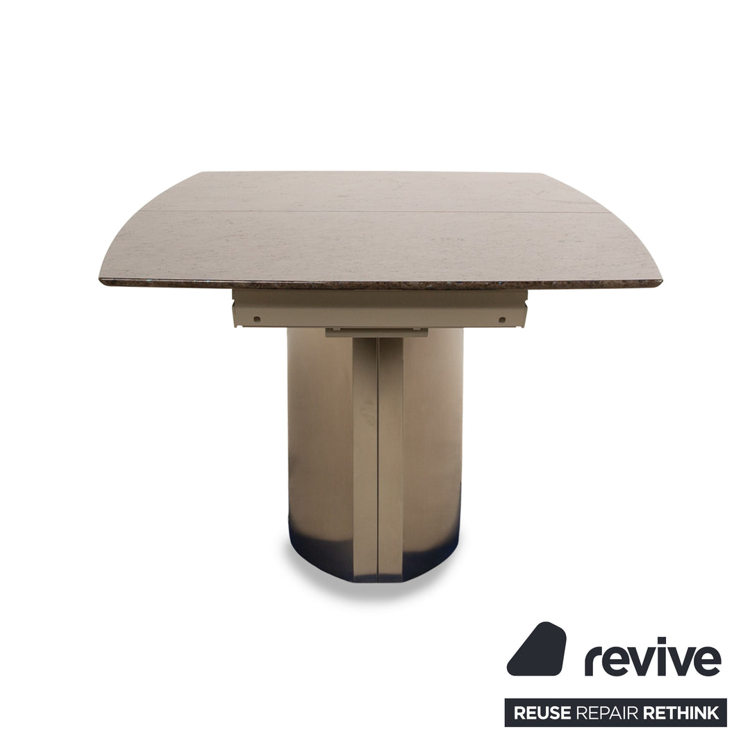 Draenert Adler 2 Nr. 1224 Stein Esstisch Braun Ausziehfunktion 170-250 x 105 x 75 cm