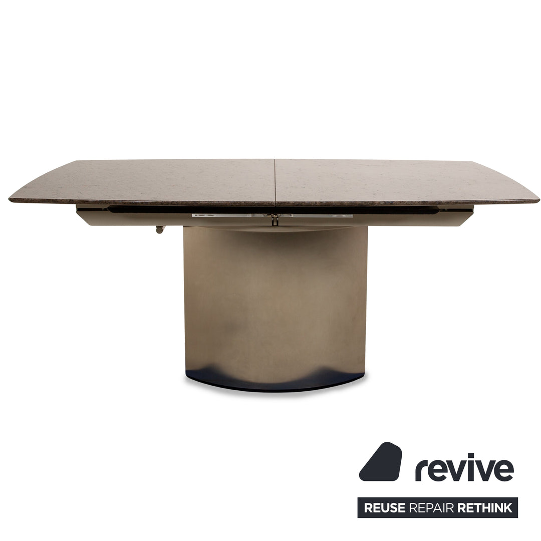 Draenert Adler 2 Nr. 1224 Stein Esstisch Braun Ausziehfunktion 170-250 x 105 x 75 cm