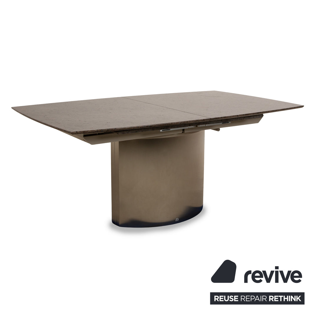 Draenert Adler 2 Nr. 1224 Stein Esstisch Braun Ausziehfunktion 170-250 x 105 x 75 cm