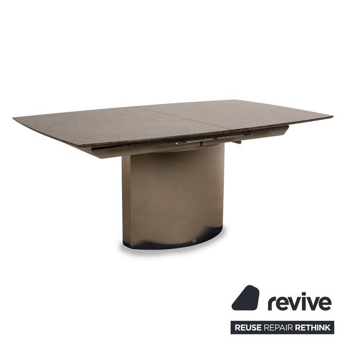 Draenert Adler 2 Nr. 1224 Stein Esstisch Braun Ausziehfunktion 170-250 x 105 x 75 cm