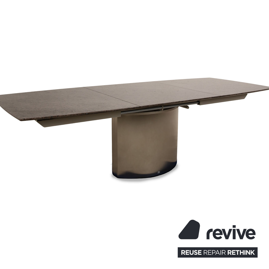 Draenert Adler 2 Nr. 1224 Stein Esstisch Braun Ausziehfunktion 170-250 x 105 x 75 cm