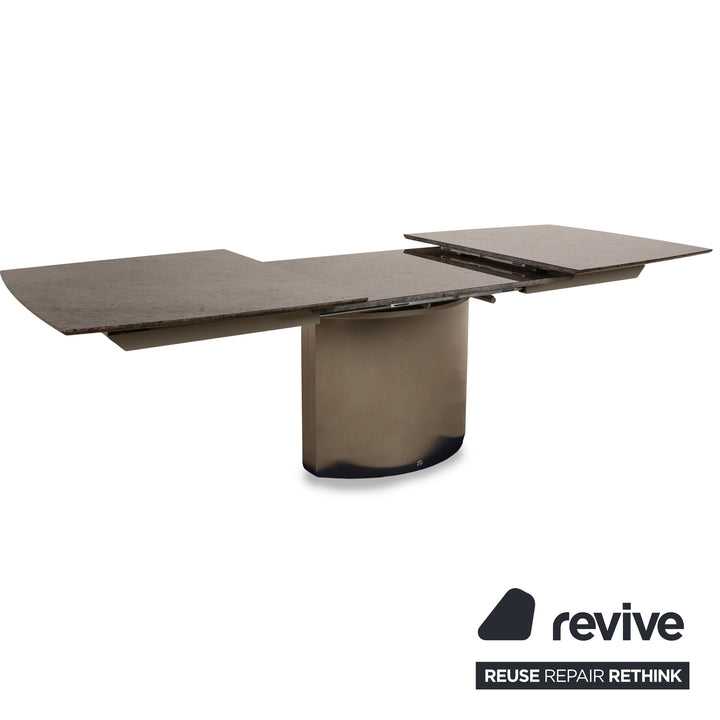 Draenert Adler 2 Nr. 1224 Stein Esstisch Braun Ausziehfunktion 170-250 x 105 x 75 cm