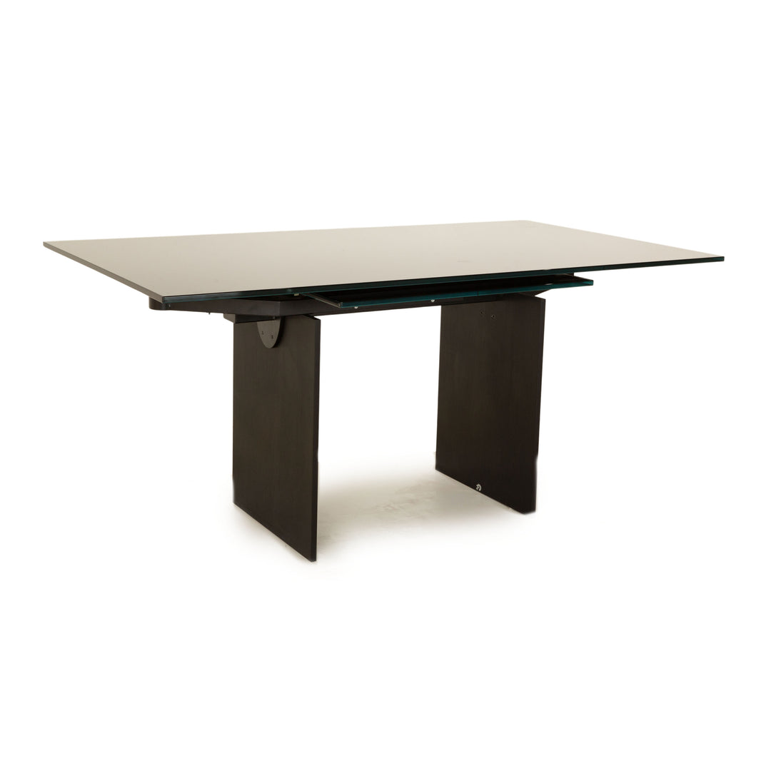 Draenert Atlas II glass dining table black extendable 159/234 x 75 x 92