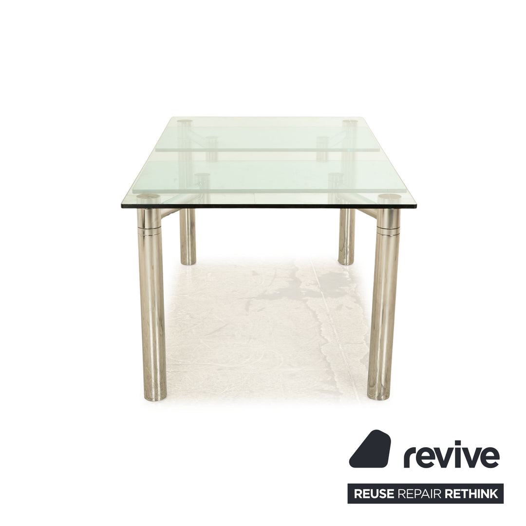 Draenert Casanova table à manger en verre argent fonction extensible