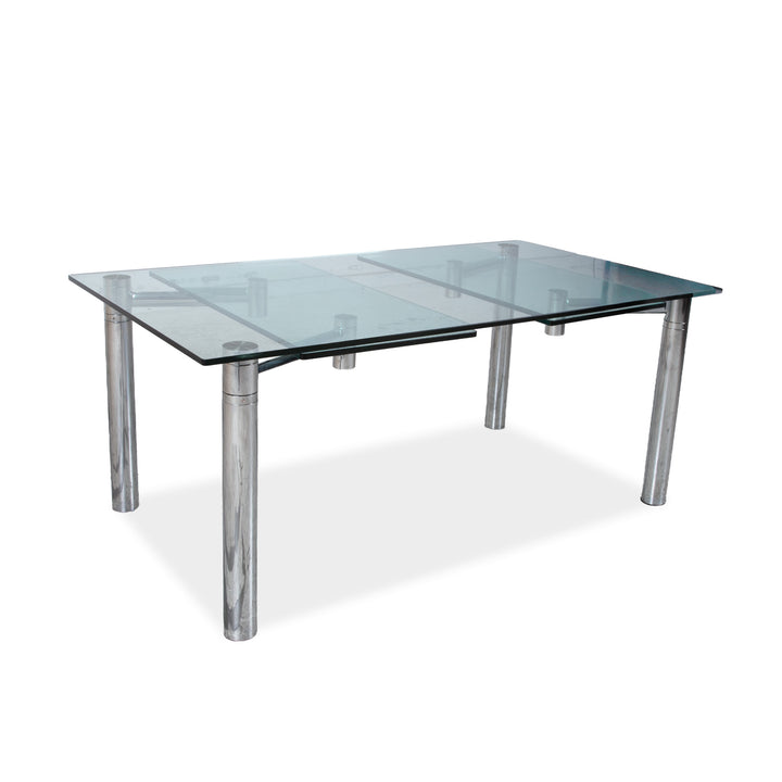 Draenert Casanova Glas Esstisch Silber Ausziehfunktion Esszimmer