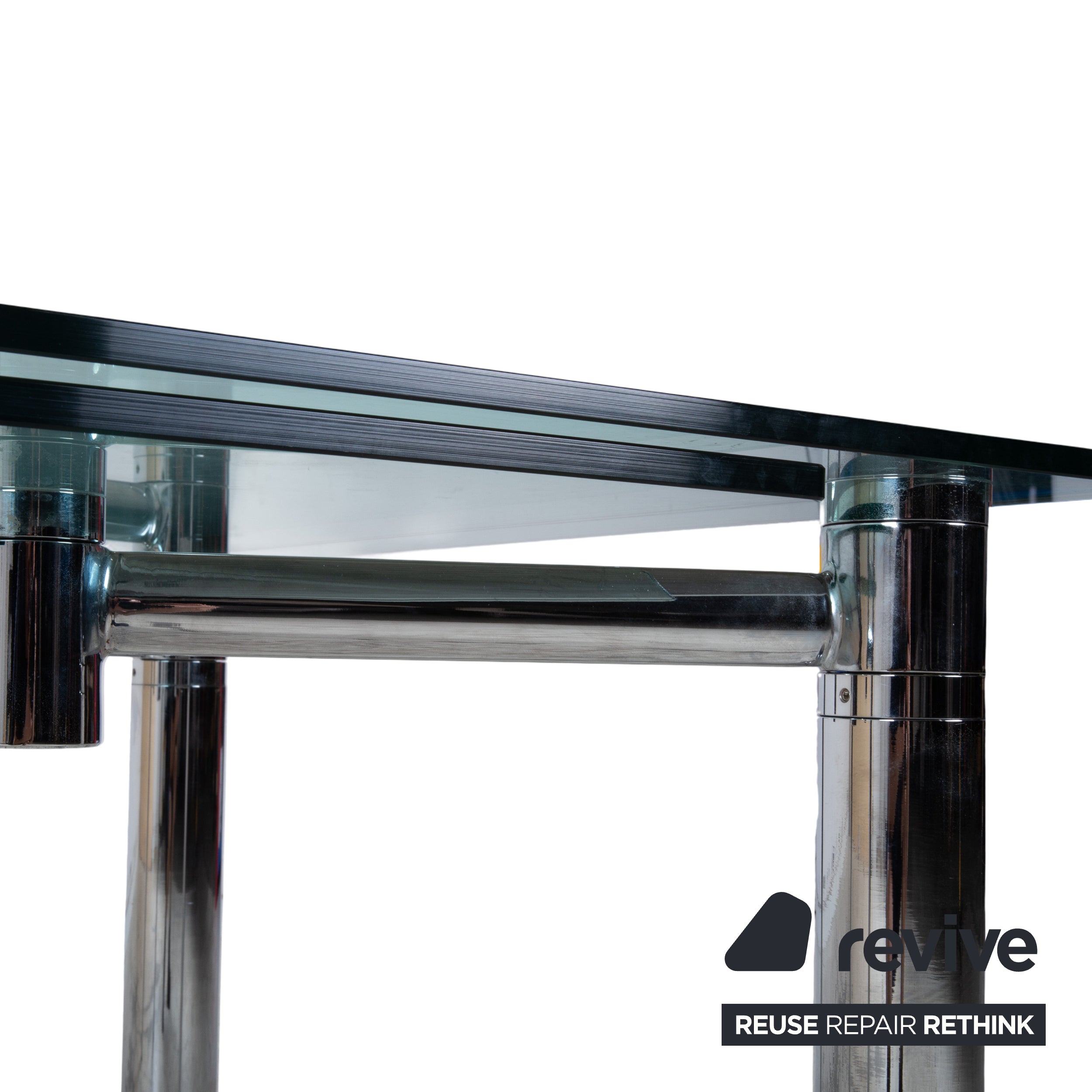 Draenert Casanova Glas Esstisch Silber Ausziehfunktion Esszimmer