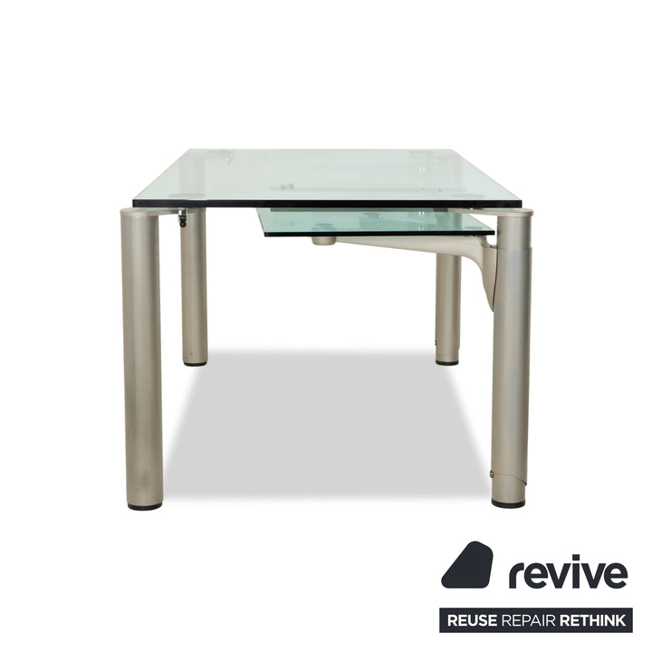 Draenert Casanova table à manger en verre argent fonction extensible