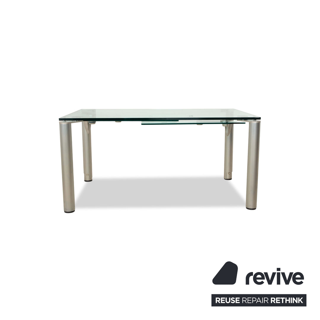 Draenert Casanova table à manger en verre argent fonction extensible