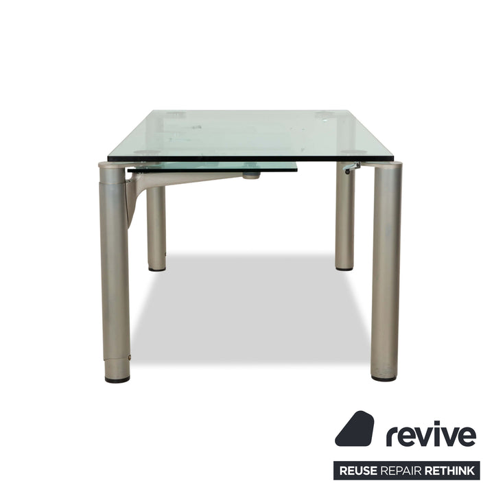 Draenert Casanova table à manger en verre argent fonction extensible