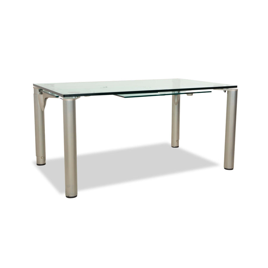 Draenert Casanova table à manger en verre argent fonction extensible