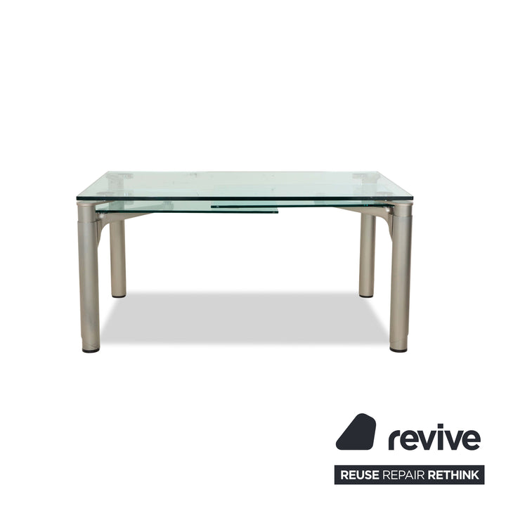 Draenert Casanova table à manger en verre argent fonction extensible