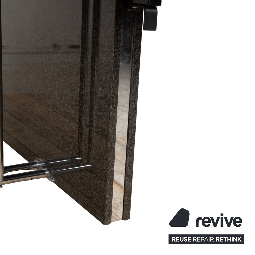 Draenert Esstisch Granit Stein Schwarz Grau Anthrazit 160 x 96 cm