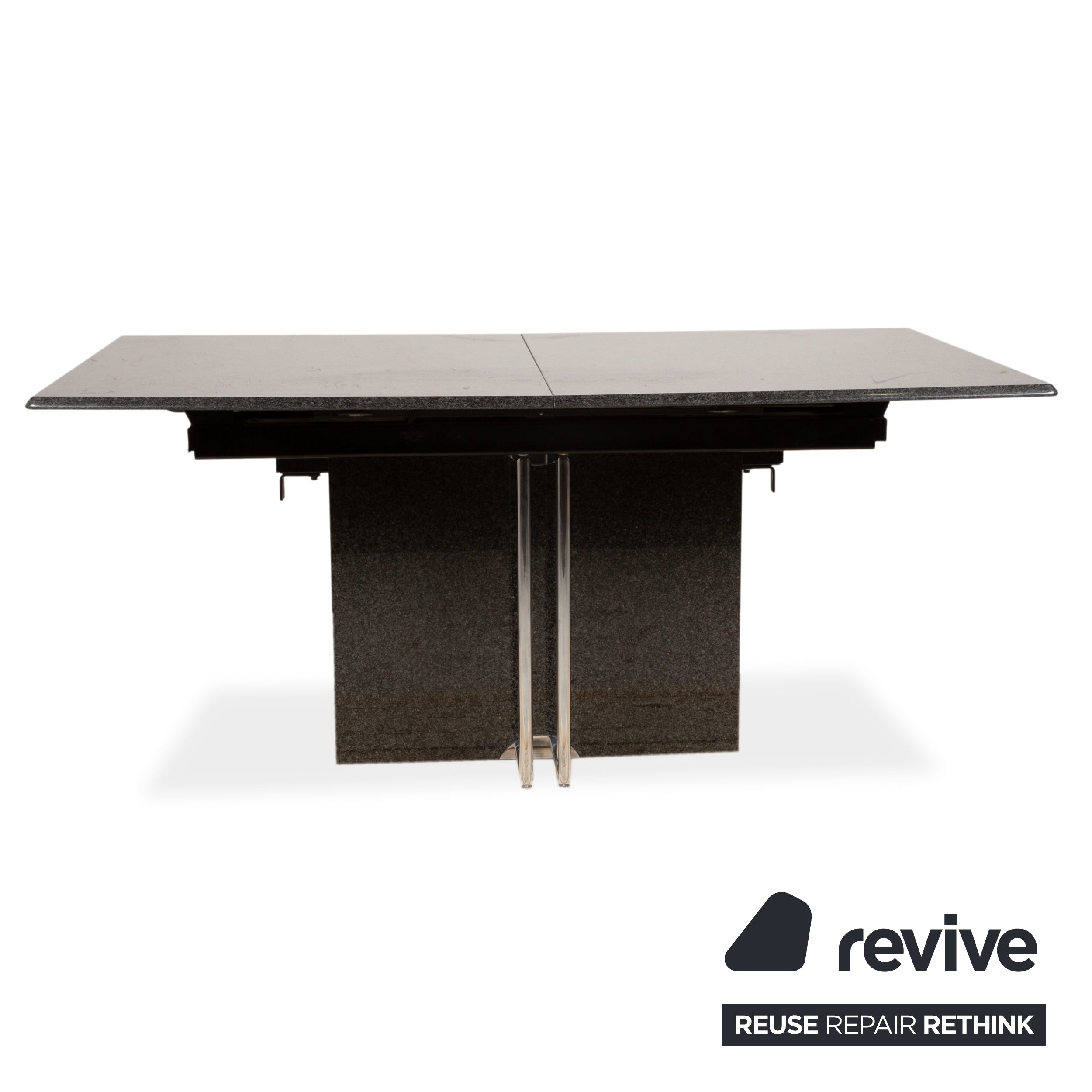 Draenert Esstisch Granit Stein Schwarz Grau Anthrazit 160 x 96 cm