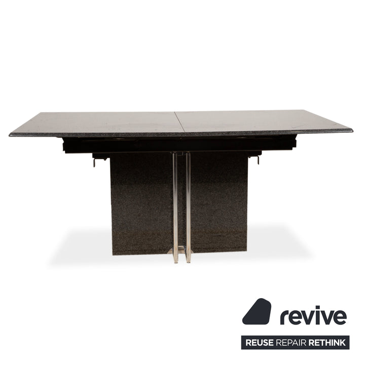 Draenert Esstisch Granit Stein Schwarz Grau Anthrazit 160 x 96 cm