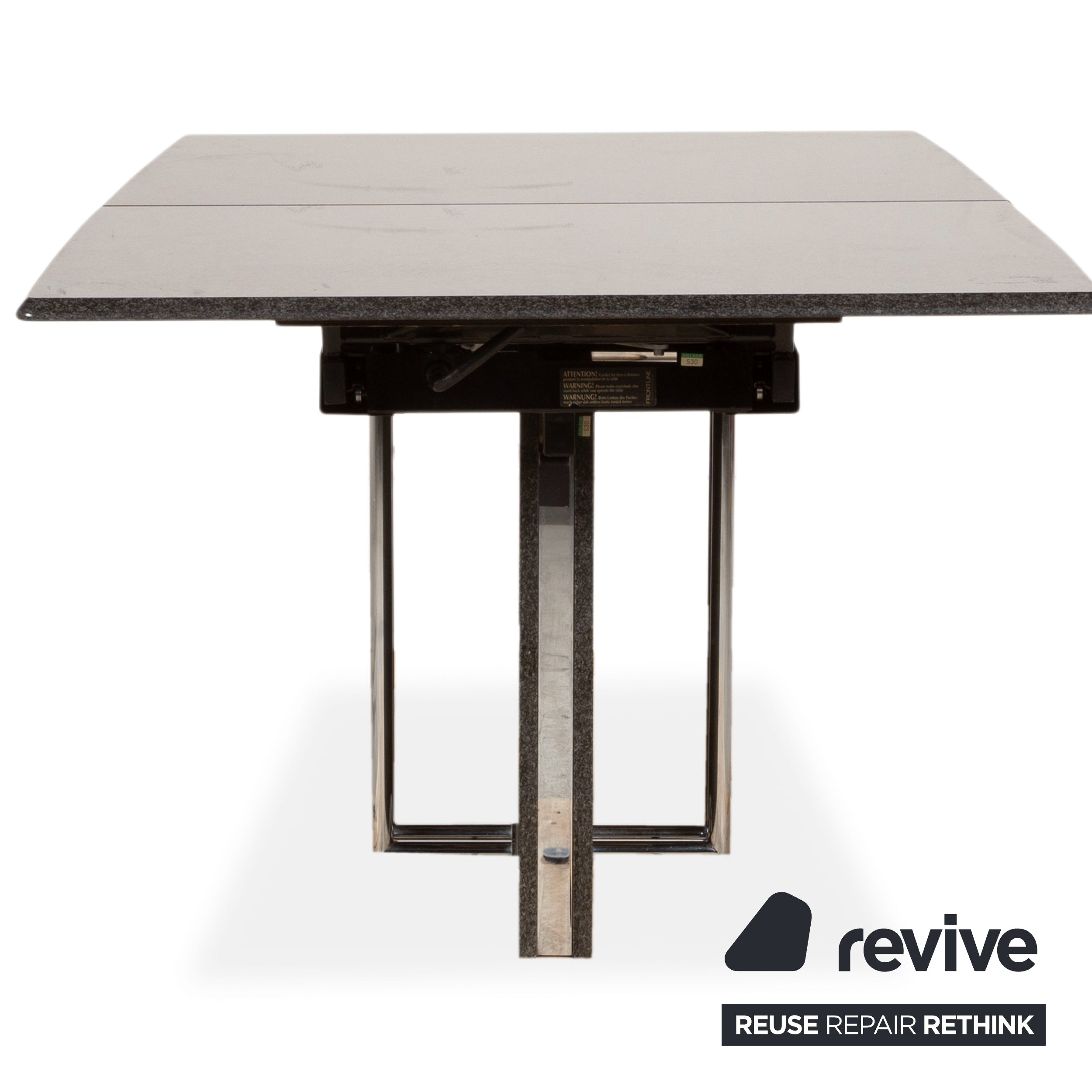 Draenert Esstisch Granit Stein Schwarz Grau Anthrazit 160 x 96 cm