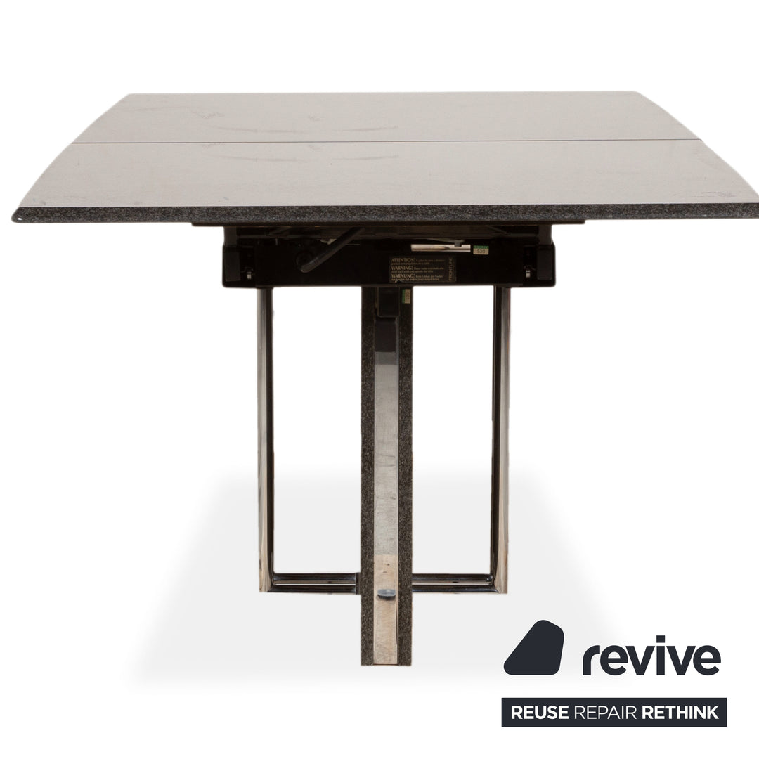 Draenert Esstisch Granit Stein Schwarz Grau Anthrazit 160 x 96 cm