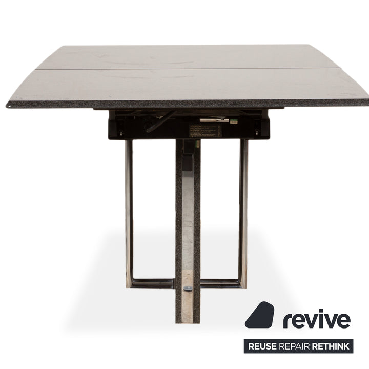 Draenert Esstisch Granit Stein Schwarz Grau Anthrazit 160 x 96 cm